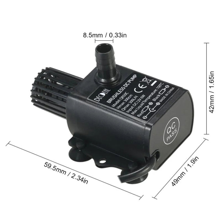 DC12V マイクロブラシレス冷水循環噴水ポンプ、QR50C