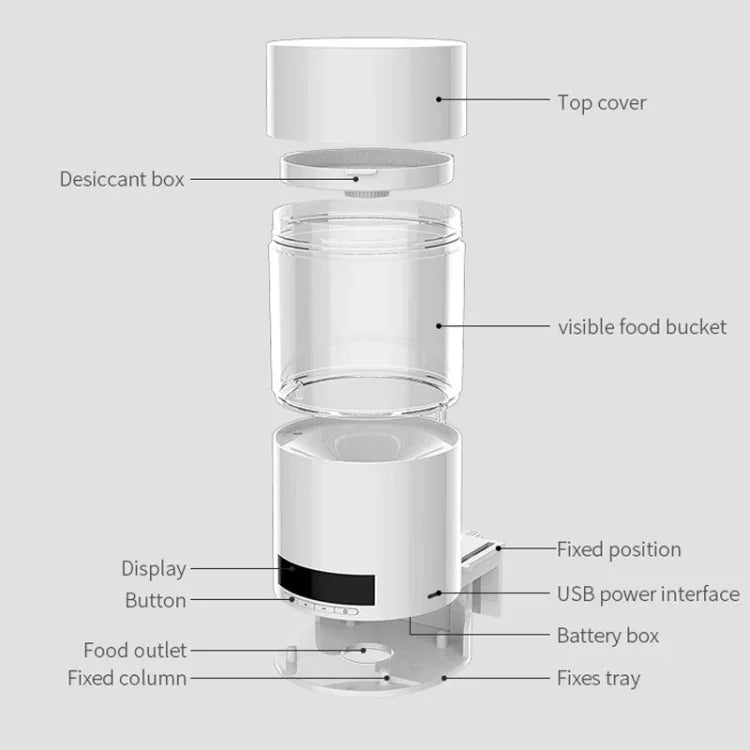 USB直挿し / 電池両用 自動魚給餌器 タイミング投与フィーダー O2