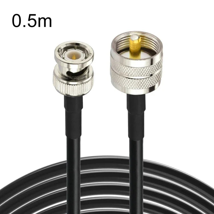 BNC オス から UHF オス RG58 アダプターケーブル、0.5m、1m、2m、3m、5m、8m、10m