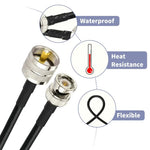 BNC オス から UHF オス RG58 アダプターケーブル、0.5m、1m、2m、3m、5m、8m、10m