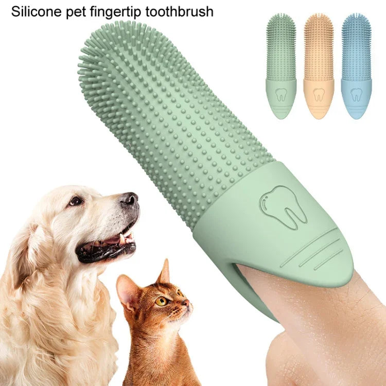 ペット用指サック歯ブラシ 猫 犬 シリコン製 歯ブラシ ペット口腔ケアツール