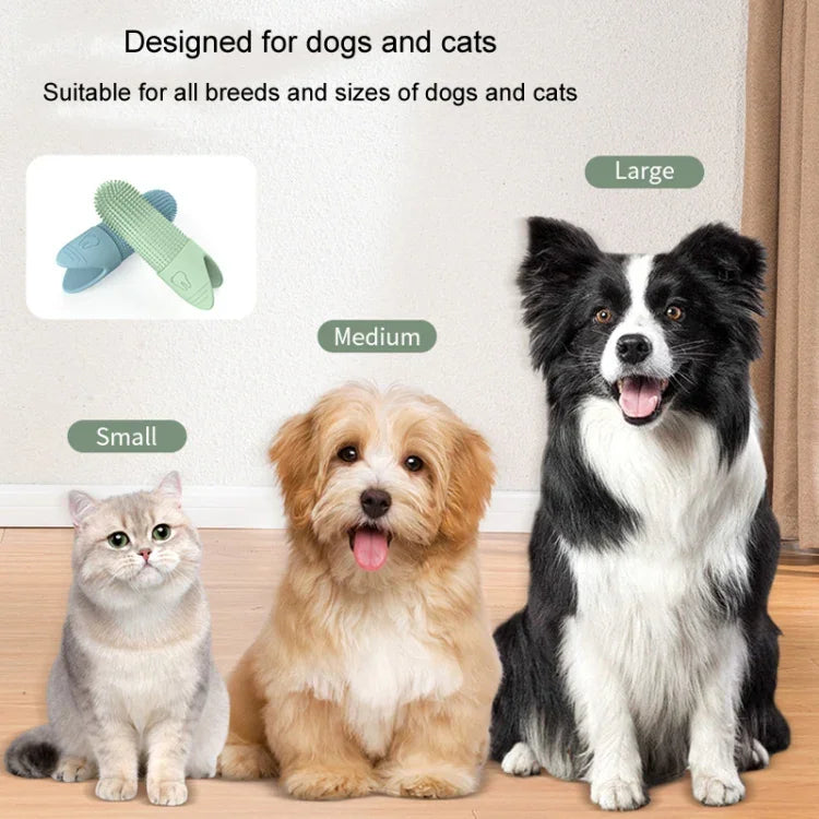 ペット用指サック歯ブラシ 猫 犬 シリコン製 歯ブラシ ペット口腔ケアツール