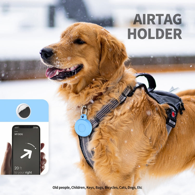AirTag 第2世代 / AirTag 第1世代用 ペット用プラスチック防水トラッカー保護ケース、ブルー、ピンク、ブラック