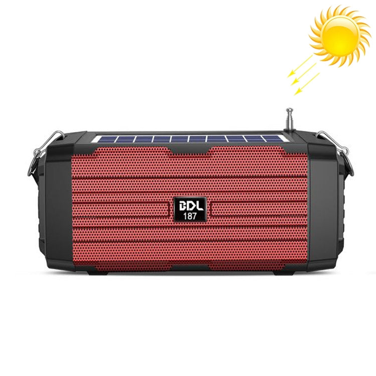 BDL-187 LEDライト ソーラー ワイヤレス Bluetoothスピーカー ポータブル アウトドア キャンプ用 FMラジオ