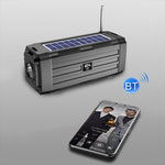 BDL-187 LEDライト ソーラー ワイヤレス Bluetoothスピーカー ポータブル アウトドア キャンプ用 FMラジオ