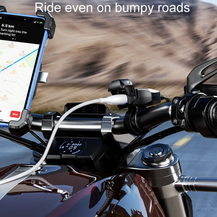 Kewig Motorcycle Phone Charger Outdoor Riding Fast Charging Waterproof USB Charging Stand, B10-A