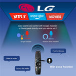 LGテレビ用 Bluetooth ハンドヘルド赤外線音声多機能リモコン、AKB75855501 音声対応