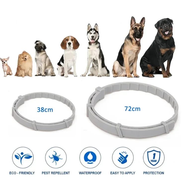 犬猫用ノミ・ダニ首輪 アルミケース付き 72cm グレー, 72cm オレンジ, 72cm ブルー, 38cm オレンジ, 38cm ピンク, 38cm ブルー