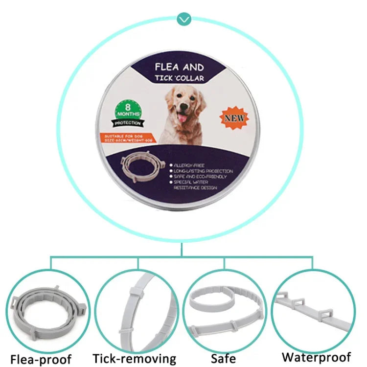 犬猫用ノミ・ダニ首輪 アルミケース付き 72cm グレー, 72cm オレンジ, 72cm ブルー, 38cm オレンジ, 38cm ピンク, 38cm ブルー