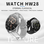 HW28 1.39インチ IP67防水 健康モニタリング Bluetooth通話スマートウォッチ NFC決済対応