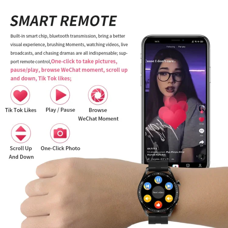 HW28 1.39インチ IP67防水 健康モニタリング Bluetooth通話スマートウォッチ NFC決済対応