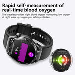 F200 スマート健康ウォッチ ECG心電図 血糖値モニタリング 1.55インチラウンドスクリーン、ブラックシリコン、ブラックレザー、ブラックブラウンレザー、ブラックミラン、ブラック3ビーズスチール、ブラックバンブー、ブラックグレーシリコン
