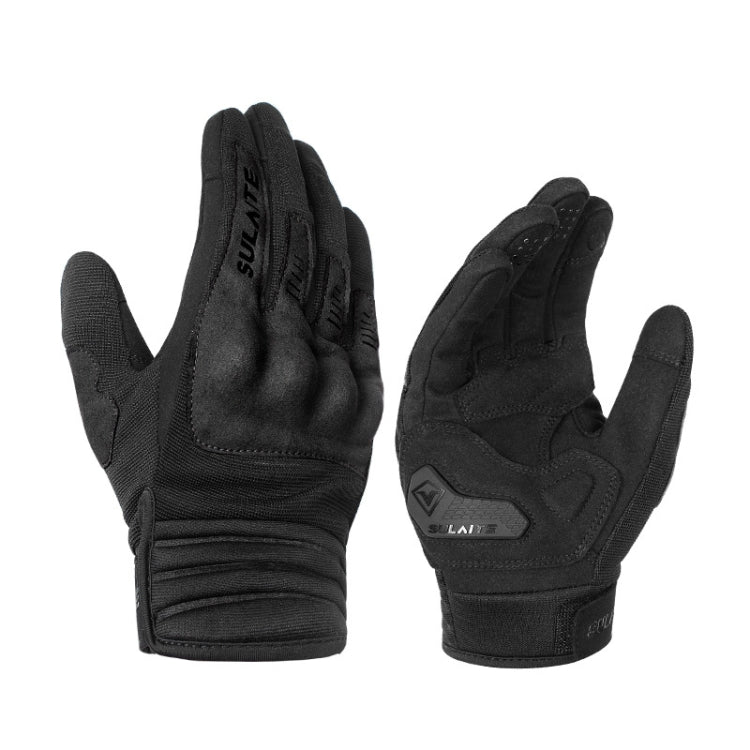 SULAITE バイク用通気性導電タッチスクリーン フルフィンガーグローブ M、L、XL、XXL