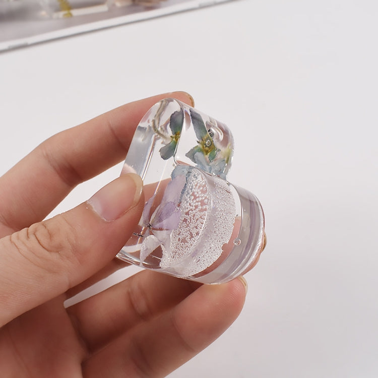 2個入り名刺ホルダーフォトクリップ型 DIYクリスタル接着剤樹脂型、半円003、花004、ハート形001、六角形002、雲005、虹006