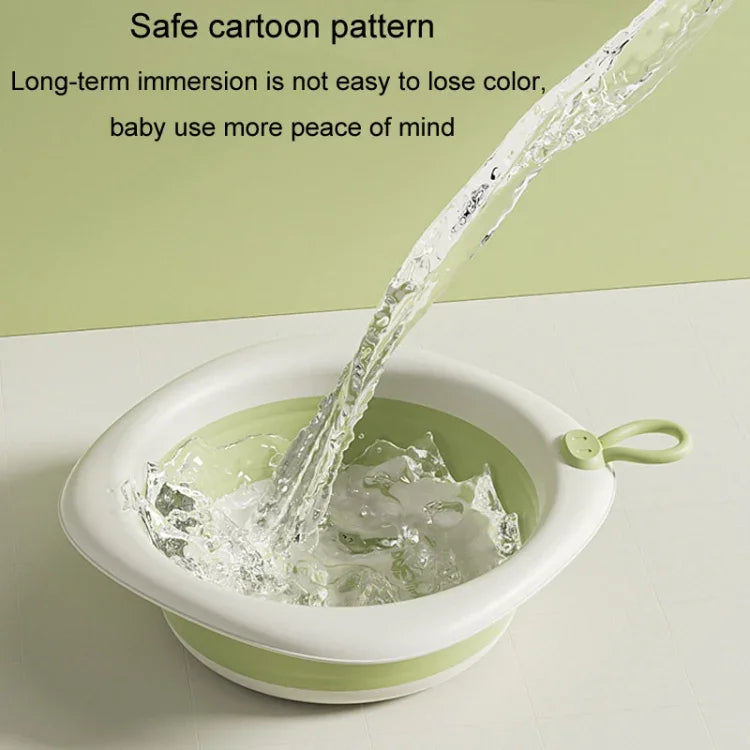 子供用折りたたみ洗面器 新生児用携帯厚手プラスチック洗面器