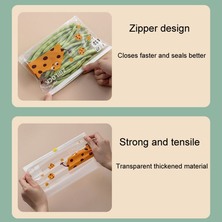 家庭用食品密封保存袋 冷蔵庫用ジッパーフレッシュポケット、中サイズ20枚/箱、大サイズ15枚/箱