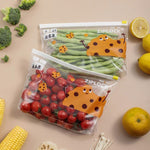 家庭用食品密封保存袋 冷蔵庫用ジッパーフレッシュポケット、中サイズ20枚/箱、大サイズ15枚/箱