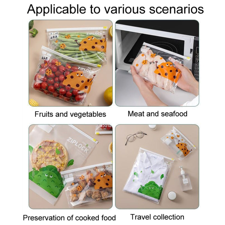 家庭用食品密封保存袋 冷蔵庫用ジッパーフレッシュポケット、中サイズ20枚/箱、大サイズ15枚/箱