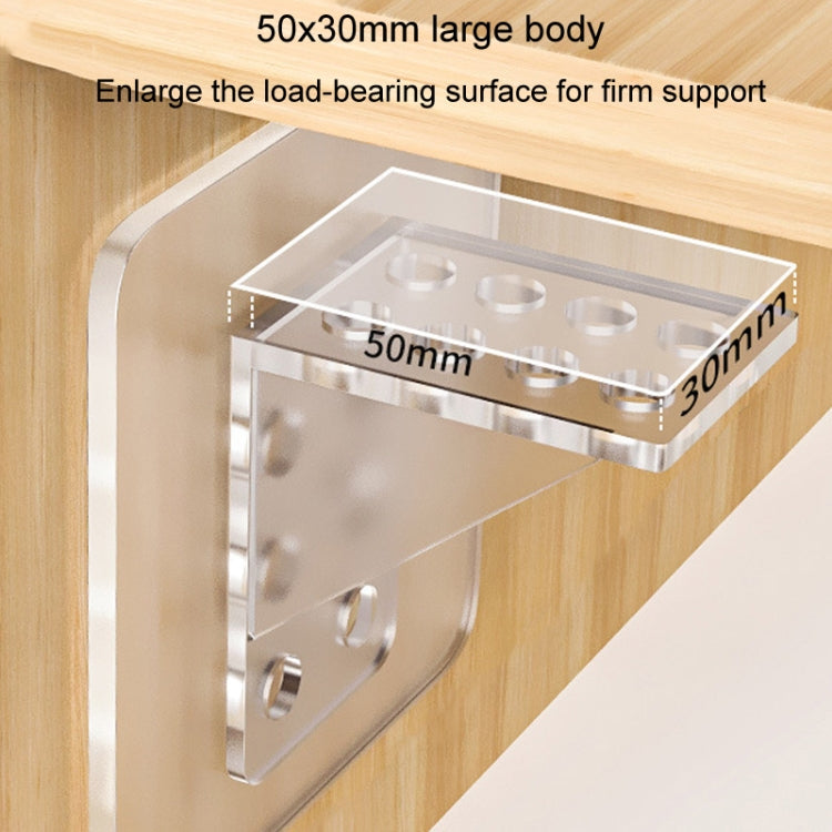 4個入り仕切りブラケット ノーパンチ直角ラミネート棚 ワードローブ仕切り板固定ホルダー、7x7cm、7x15cm