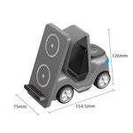 T20S 3-in-1 15W 小型フォークリフト型デスクトップワイヤレス充電器 LED大気ライト付き