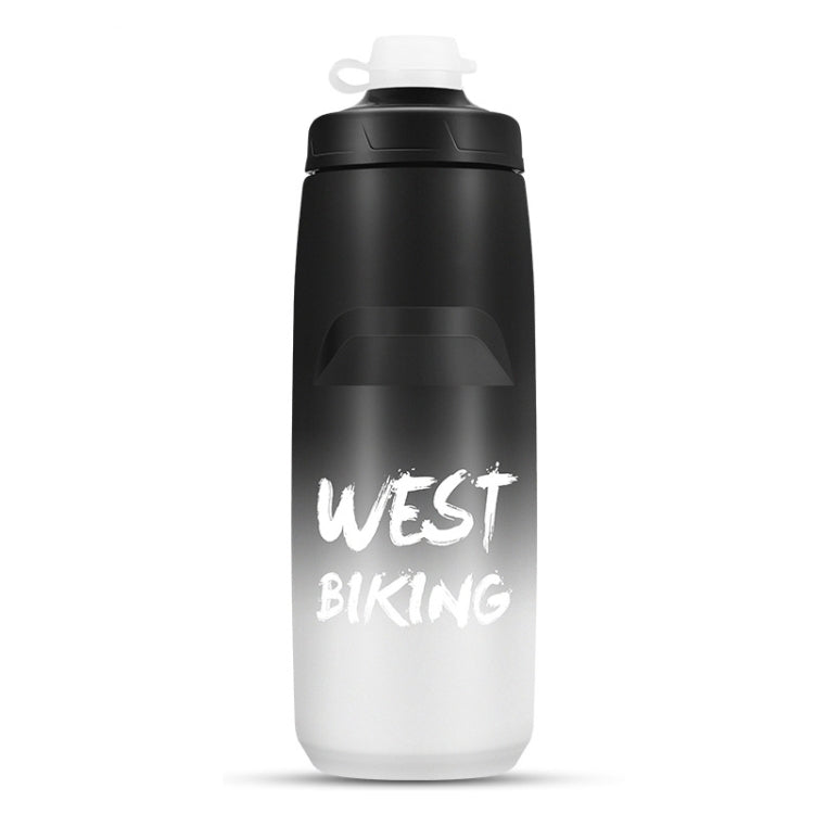 WEST BIKING 750ML 自転車用ウォーターボトル ポータブル アウトドア サイクリング用水筒、ホワイトピンクグラデーション、ブラックグレーグラデーション、ブルーグラデーション、ダークグリーングラデーション、グリーンピンクグラデーション、イエローグリーングラデーション、ブラックグリーングラデーション、ブラックレッドグラデーション