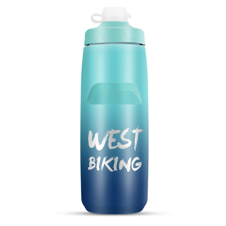 WEST BIKING 750ML 自転車用ウォーターボトル ポータブル アウトドア サイクリング用水筒、ホワイトピンクグラデーション、ブラックグレーグラデーション、ブルーグラデーション、ダークグリーングラデーション、グリーンピンクグラデーション、イエローグリーングラデーション、ブラックグリーングラデーション、ブラックレッドグラデーション