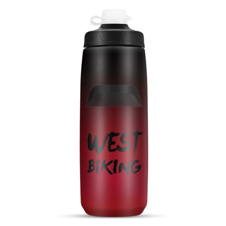 WEST BIKING 750ML 自転車用ウォーターボトル ポータブル アウトドア サイクリング用水筒、ホワイトピンクグラデーション、ブラックグレーグラデーション、ブルーグラデーション、ダークグリーングラデーション、グリーンピンクグラデーション、イエローグリーングラデーション、ブラックグリーングラデーション、ブラックレッドグラデーション