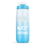 WEST BIKING 750ML 自転車用ウォーターボトル ポータブル アウトドア サイクリング用水筒、ホワイトピンクグラデーション、ブラックグレーグラデーション、ブルーグラデーション、ダークグリーングラデーション、グリーンピンクグラデーション、イエローグリーングラデーション、ブラックグリーングラデーション、ブラックレッドグラデーション