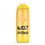 WEST BIKING 750ML 自転車用ウォーターボトル ポータブル アウトドア サイクリング用水筒、ホワイトピンクグラデーション、ブラックグレーグラデーション、ブルーグラデーション、ダークグリーングラデーション、グリーンピンクグラデーション、イエローグリーングラデーション、ブラックグリーングラデーション、ブラックレッドグラデーション