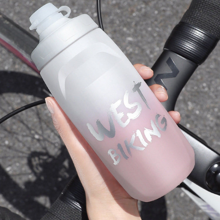 WEST BIKING 750ML 自転車用ウォーターボトル ポータブル アウトドア サイクリング用水筒、ホワイトピンクグラデーション、ブラックグレーグラデーション、ブルーグラデーション、ダークグリーングラデーション、グリーンピンクグラデーション、イエローグリーングラデーション、ブラックグリーングラデーション、ブラックレッドグラデーション