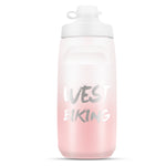 WEST BIKING 620ML 自転車用ウォーターボトル ポータブル アウトドア サイクリング用水筒、ホワイトピンクグラデーション、ブラックグレーグラデーション、ブルーグラデーション、ダークグリーングラデーション、グリーンピンクグラデーション、イエローグリーングラデーション、ブラックグリーングラデーション、ブラックレッドグラデーション