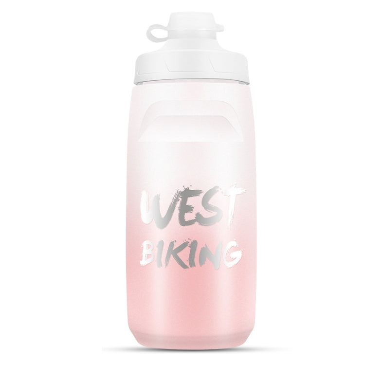 WEST BIKING 620ML 自転車用ウォーターボトル ポータブル アウトドア サイクリング用水筒、ホワイトピンクグラデーション、ブラックグレーグラデーション、ブルーグラデーション、ダークグリーングラデーション、グリーンピンクグラデーション、イエローグリーングラデーション、ブラックグリーングラデーション、ブラックレッドグラデーション