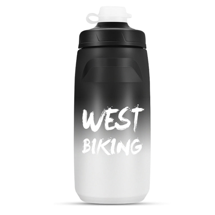 WEST BIKING 620ML 自転車用ウォーターボトル ポータブル アウトドア サイクリング用水筒、ホワイトピンクグラデーション、ブラックグレーグラデーション、ブルーグラデーション、ダークグリーングラデーション、グリーンピンクグラデーション、イエローグリーングラデーション、ブラックグリーングラデーション、ブラックレッドグラデーション