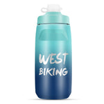 WEST BIKING 620ML 自転車用ウォーターボトル ポータブル アウトドア サイクリング用水筒、ホワイトピンクグラデーション、ブラックグレーグラデーション、ブルーグラデーション、ダークグリーングラデーション、グリーンピンクグラデーション、イエローグリーングラデーション、ブラックグリーングラデーション、ブラックレッドグラデーション