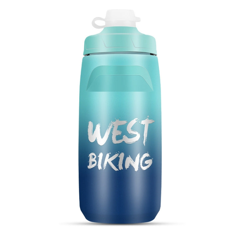 WEST BIKING 620ML 自転車用ウォーターボトル ポータブル アウトドア サイクリング用水筒、ホワイトピンクグラデーション、ブラックグレーグラデーション、ブルーグラデーション、ダークグリーングラデーション、グリーンピンクグラデーション、イエローグリーングラデーション、ブラックグリーングラデーション、ブラックレッドグラデーション