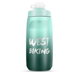 WEST BIKING 620ML 自転車用ウォーターボトル ポータブル アウトドア サイクリング用水筒、ホワイトピンクグラデーション、ブラックグレーグラデーション、ブルーグラデーション、ダークグリーングラデーション、グリーンピンクグラデーション、イエローグリーングラデーション、ブラックグリーングラデーション、ブラックレッドグラデーション
