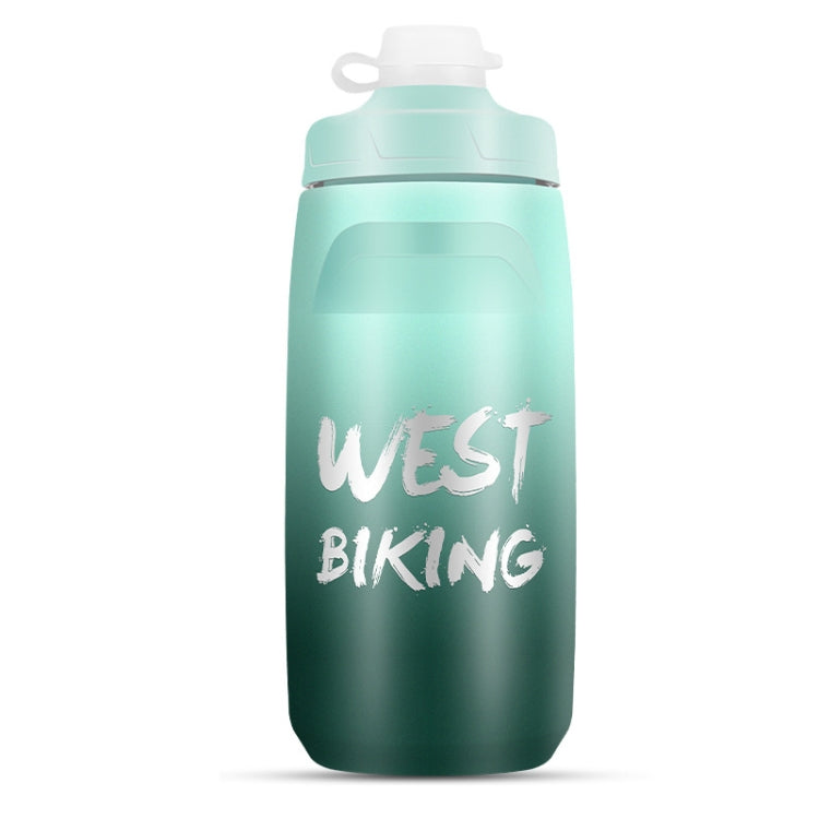 WEST BIKING 620ML 自転車用ウォーターボトル ポータブル アウトドア サイクリング用水筒、ホワイトピンクグラデーション、ブラックグレーグラデーション、ブルーグラデーション、ダークグリーングラデーション、グリーンピンクグラデーション、イエローグリーングラデーション、ブラックグリーングラデーション、ブラックレッドグラデーション