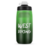 WEST BIKING 620ML 自転車用ウォーターボトル ポータブル アウトドア サイクリング用水筒、ホワイトピンクグラデーション、ブラックグレーグラデーション、ブルーグラデーション、ダークグリーングラデーション、グリーンピンクグラデーション、イエローグリーングラデーション、ブラックグリーングラデーション、ブラックレッドグラデーション