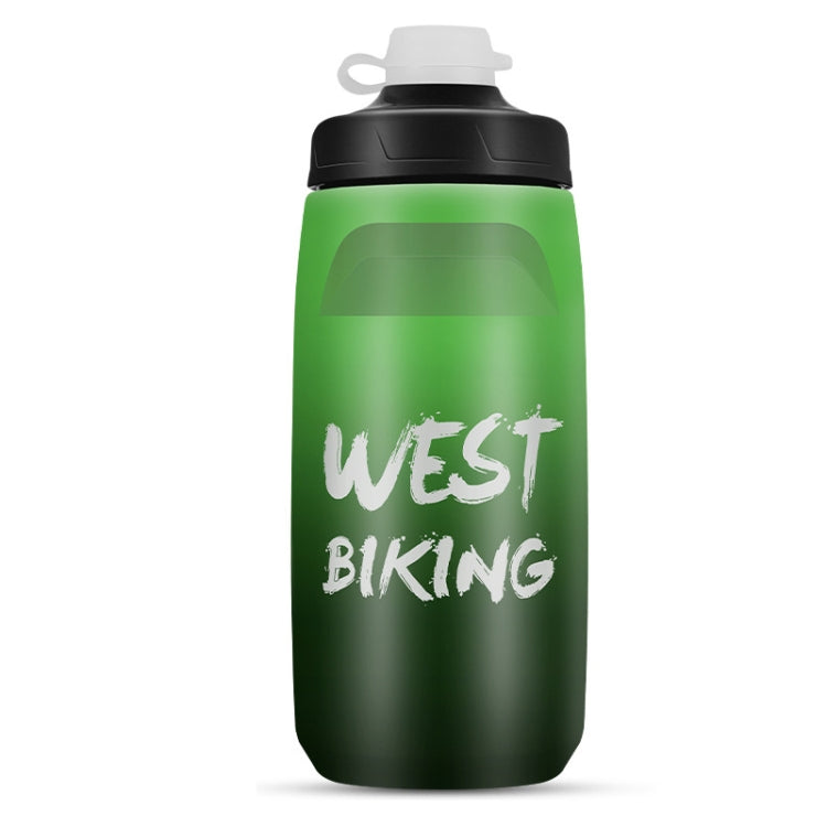 WEST BIKING 620ML 自転車用ウォーターボトル ポータブル アウトドア サイクリング用水筒、ホワイトピンクグラデーション、ブラックグレーグラデーション、ブルーグラデーション、ダークグリーングラデーション、グリーンピンクグラデーション、イエローグリーングラデーション、ブラックグリーングラデーション、ブラックレッドグラデーション