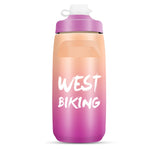 WEST BIKING 620ML 自転車用ウォーターボトル ポータブル アウトドア サイクリング用水筒、ホワイトピンクグラデーション、ブラックグレーグラデーション、ブルーグラデーション、ダークグリーングラデーション、グリーンピンクグラデーション、イエローグリーングラデーション、ブラックグリーングラデーション、ブラックレッドグラデーション
