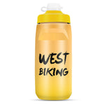 WEST BIKING 620ML 自転車用ウォーターボトル ポータブル アウトドア サイクリング用水筒、ホワイトピンクグラデーション、ブラックグレーグラデーション、ブルーグラデーション、ダークグリーングラデーション、グリーンピンクグラデーション、イエローグリーングラデーション、ブラックグリーングラデーション、ブラックレッドグラデーション