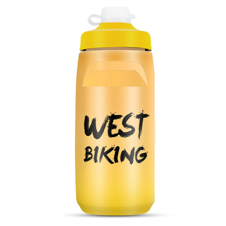 WEST BIKING 620ML 自転車用ウォーターボトル ポータブル アウトドア サイクリング用水筒、ホワイトピンクグラデーション、ブラックグレーグラデーション、ブルーグラデーション、ダークグリーングラデーション、グリーンピンクグラデーション、イエローグリーングラデーション、ブラックグリーングラデーション、ブラックレッドグラデーション