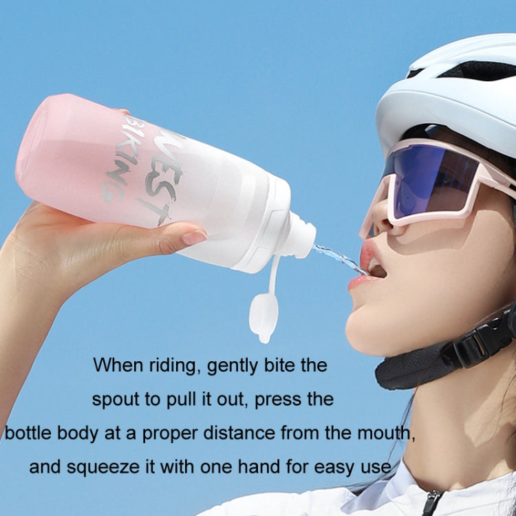 WEST BIKING 620ML 自転車用ウォーターボトル ポータブル アウトドア サイクリング用水筒、ホワイトピンクグラデーション、ブラックグレーグラデーション、ブルーグラデーション、ダークグリーングラデーション、グリーンピンクグラデーション、イエローグリーングラデーション、ブラックグリーングラデーション、ブラックレッドグラデーション