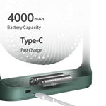 JisuLife FA19 4000mAh ワイヤレス充電式デスクトップミニファン 静音ポータブルファン