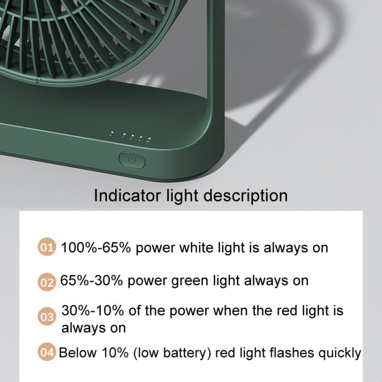 JisuLife FA19 4000mAh ワイヤレス充電式デスクトップミニファン 静音ポータブルファン