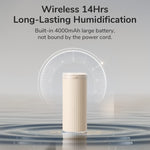 JisuLife HU16 デスクトップ デュアルミストポート 加湿器、ブラウン 充電式、ホワイト 充電式、ホワイト プラグイン、ブラウン プラグイン