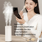JisuLife HU16 デスクトップ デュアルミストポート 加湿器、ブラウン 充電式、ホワイト 充電式、ホワイト プラグイン、ブラウン プラグイン