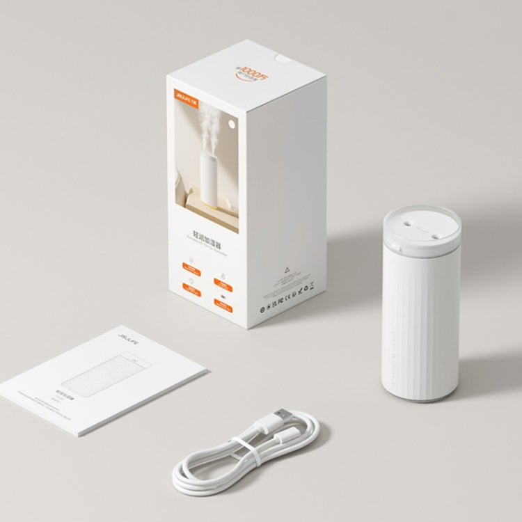 JisuLife HU16 デスクトップ デュアルミストポート 加湿器、ブラウン 充電式、ホワイト 充電式、ホワイト プラグイン、ブラウン プラグイン
