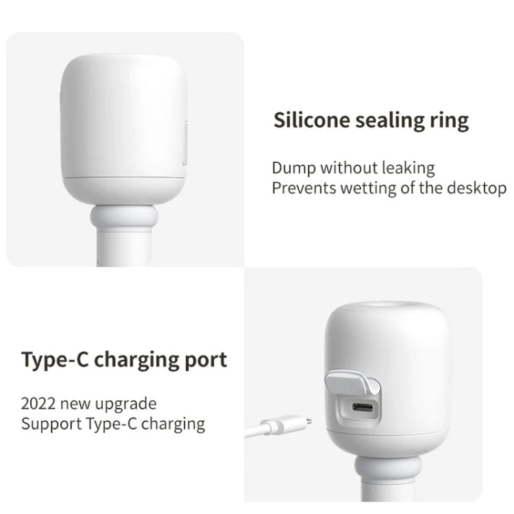 JisuLife JB07 ワイヤレス ハイミスト ポータブル加湿器、タンクなし、ホワイト 1100mAh、ホワイト 2200mAh