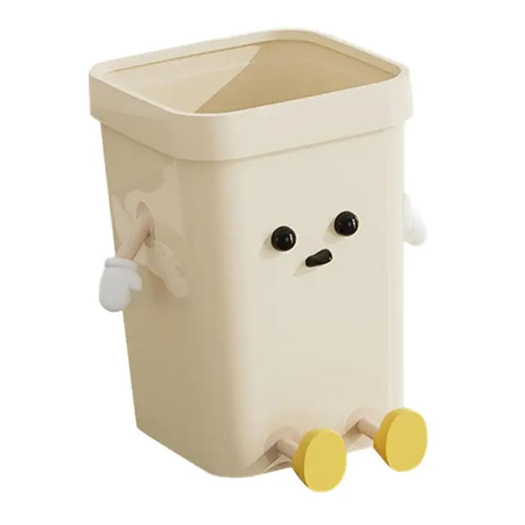 かわいいスクエアゴミ箱 家庭用リビングルーム浴室用ゴミ箱、7L立てホワイト、12L立てホワイト、16L立てホワイト、7L立てブラウン、12L立てブラウン、16L立てブラウン、7L座りホワイト、12L座りホワイト、16L座りホワイト